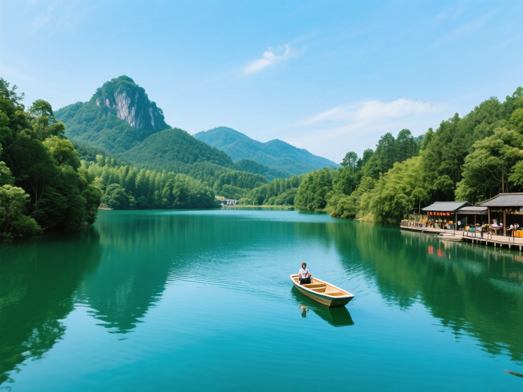 除了青云山，碧波湖也是一个值得一游的地方。这片湖泊